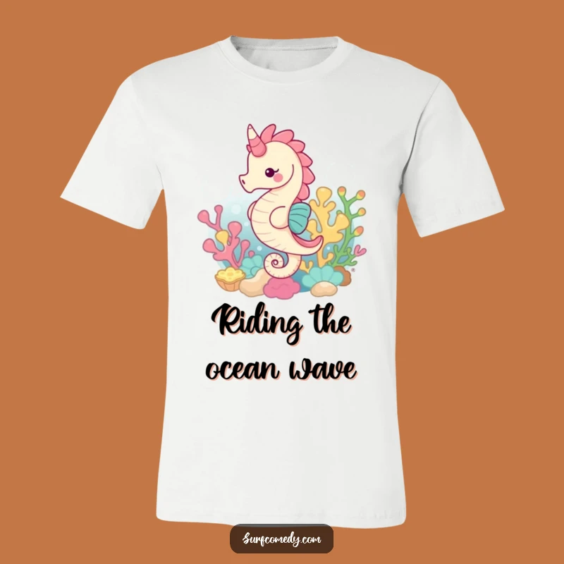 Funny Seahorse Coral T-Shirt: Wear Your Graceful Style!