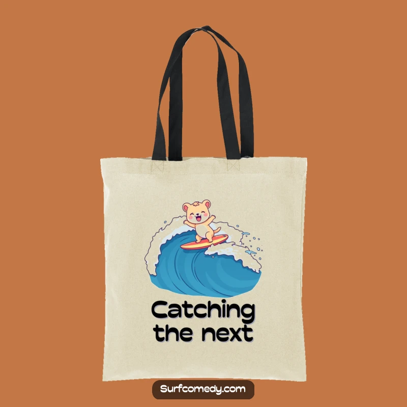 Funny Surfer Animal Tote Bag: Carry Your Gear, Perfect Gift