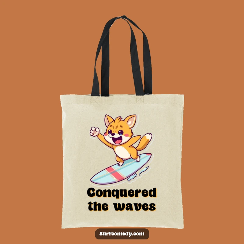 Funny Victory Wave Tote Bag - Carry Your Success, A Bold Funny Gift