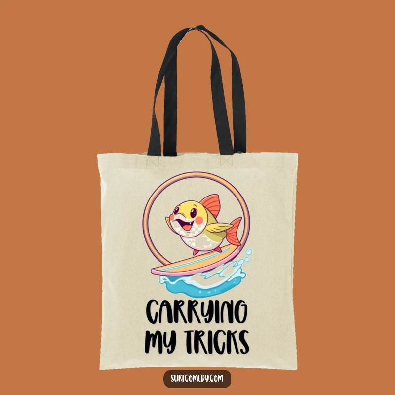 Funny Fish Hoop Tote Bag - Spacious & Humorous Beach Essential Gift