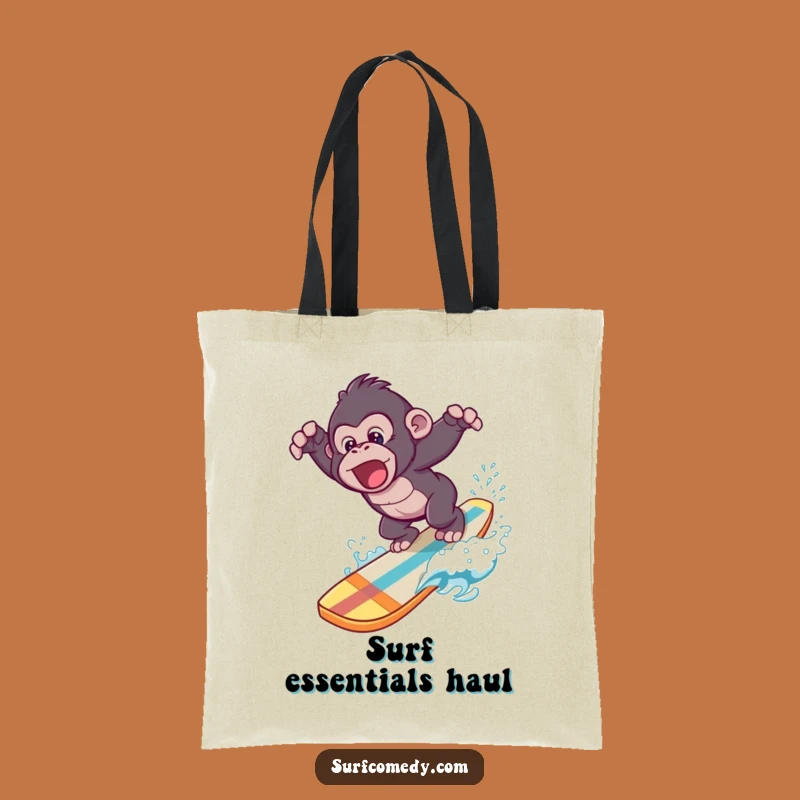 Funny Gorilla Surfer Dive Tote Bag - Chic Hilarious Beach Day Essential Gift