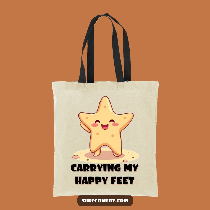 Funny Starfish Dance Tote Bag: Carry Your Beach Fun!