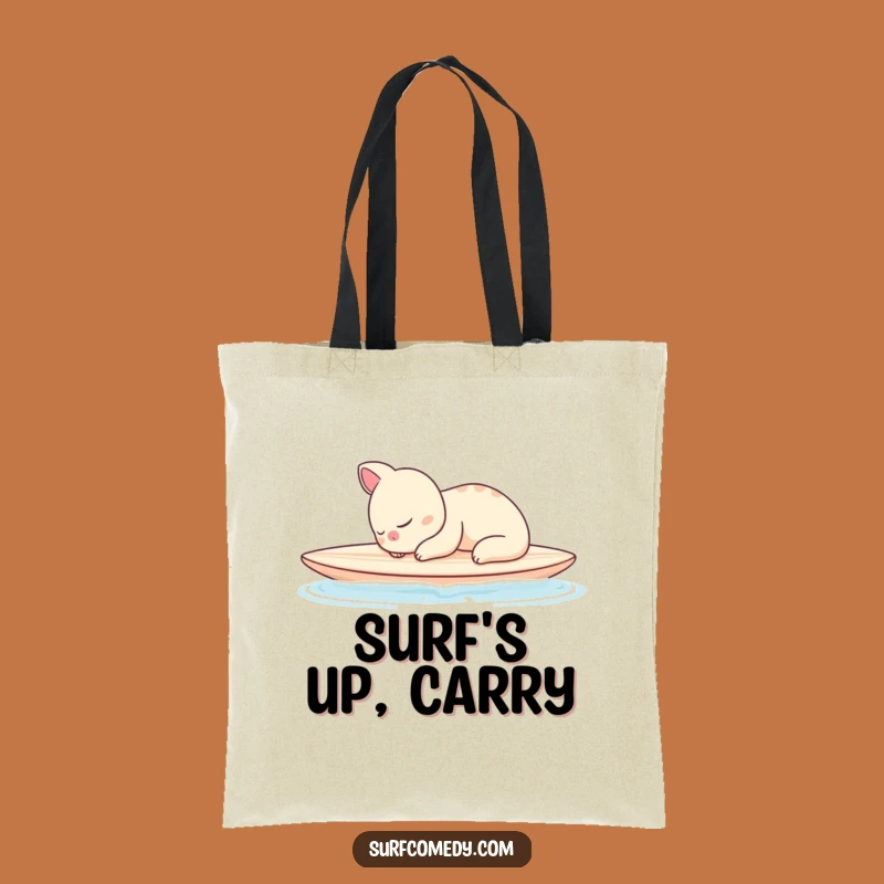 Funny Surf Nap Tote Bag - Sleepy Animal Peaceful Carry-All Gift