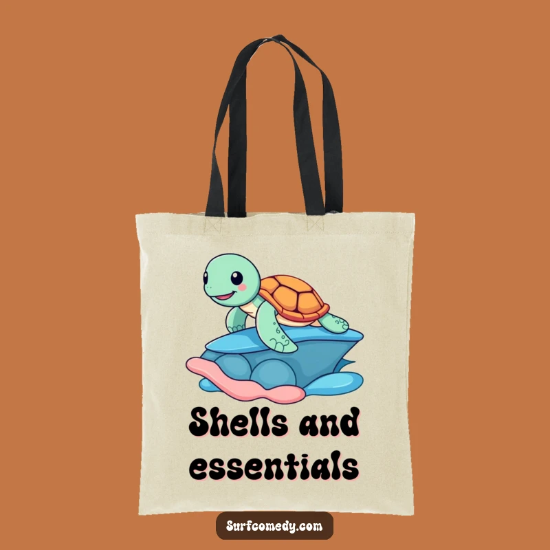 Funny Surfing Turtle Tote Bag - Carry Your Beach Essentials Hilariously