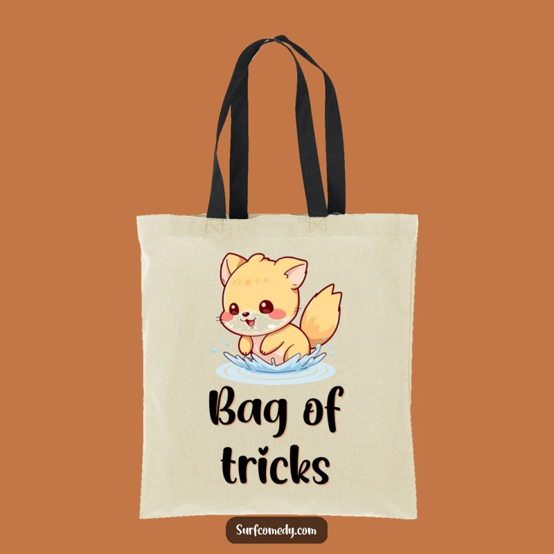 Funny Water Warrior Tote Bag - Mischievous Animal Splash Accessory Gift